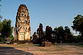 Thailand, Old Sukhothai - Wat Phra Pai Luang. Khmer style prang.